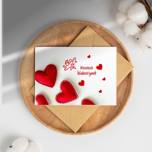 Kartka walentynkowa - pozioma 1