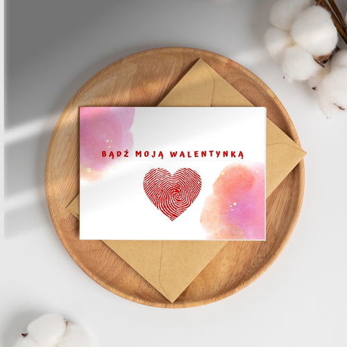 Kartka walentynkowa - pozioma 3