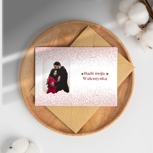 Kartka walentynkowa ze zdjęciem - pozioma 1