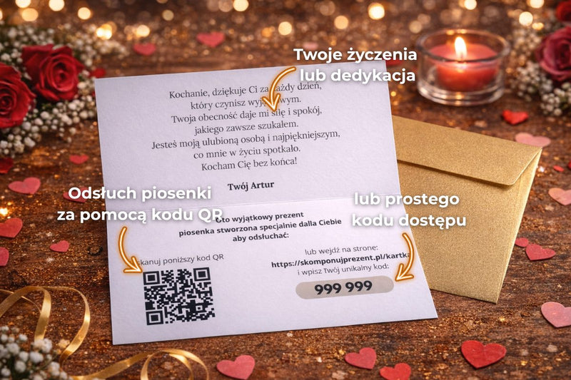 Muzyczna kartka pocztowa - przykład 2